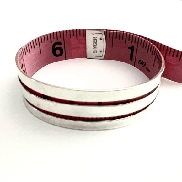 James Avery modernist retired triple bar wide cuff bracelet - Picture 8 of 13